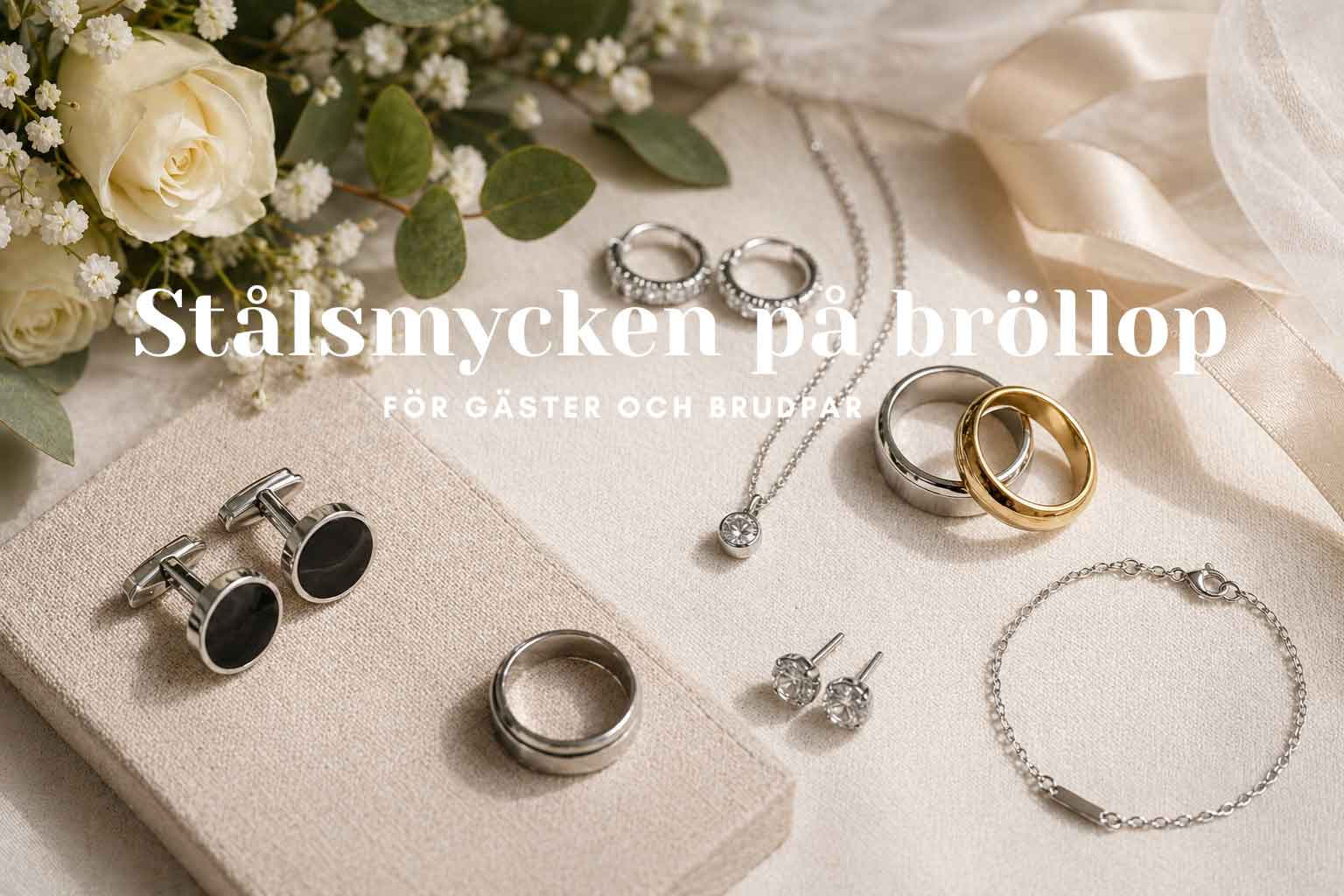 Stålsmycken på bröllop - för gäster och brudpar
