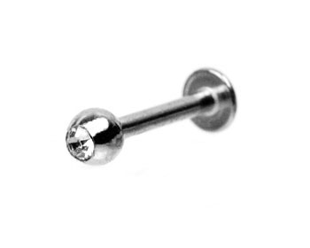 Piercinglabret online. Kirurgiskt stål. Tjocklek 1.2 mm, längd 8 mm.